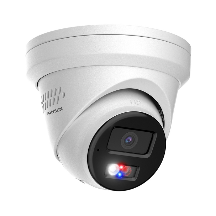 AINSEN 8MP  Red & Blue Warning Light Audio Alarm  Color Night Two Way  Audio  IP Camera